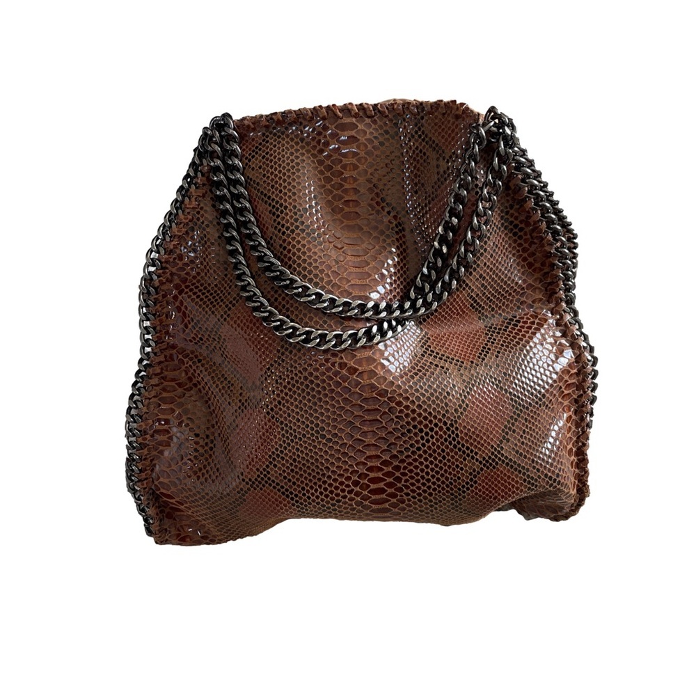 Bam Forever Faux Snake Leather Purse With Black Chain
